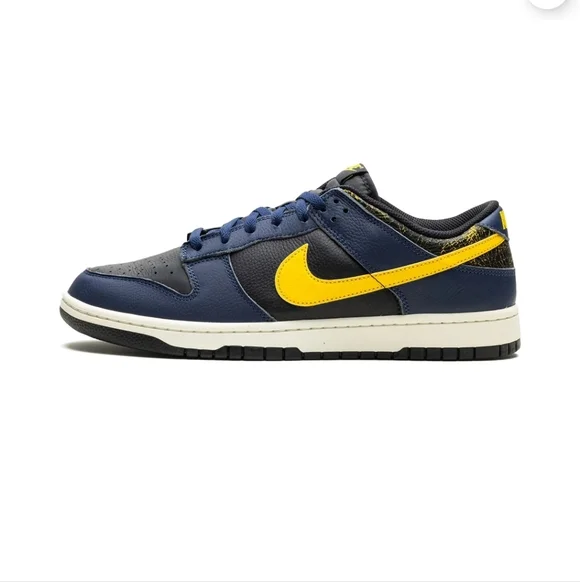 Nike Men's Dunk Low Vintage Michigan FZ4014 010 SIZE M 6 W 7.5 - Picture 1 of 8